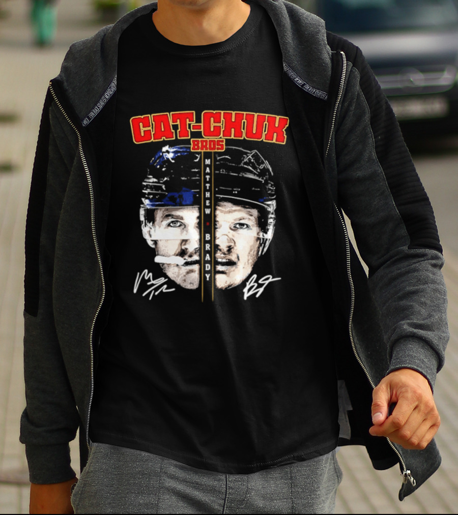 Florida Cat Chuk Bros Matthew Brady Tkachuk Signatures T-Shirt