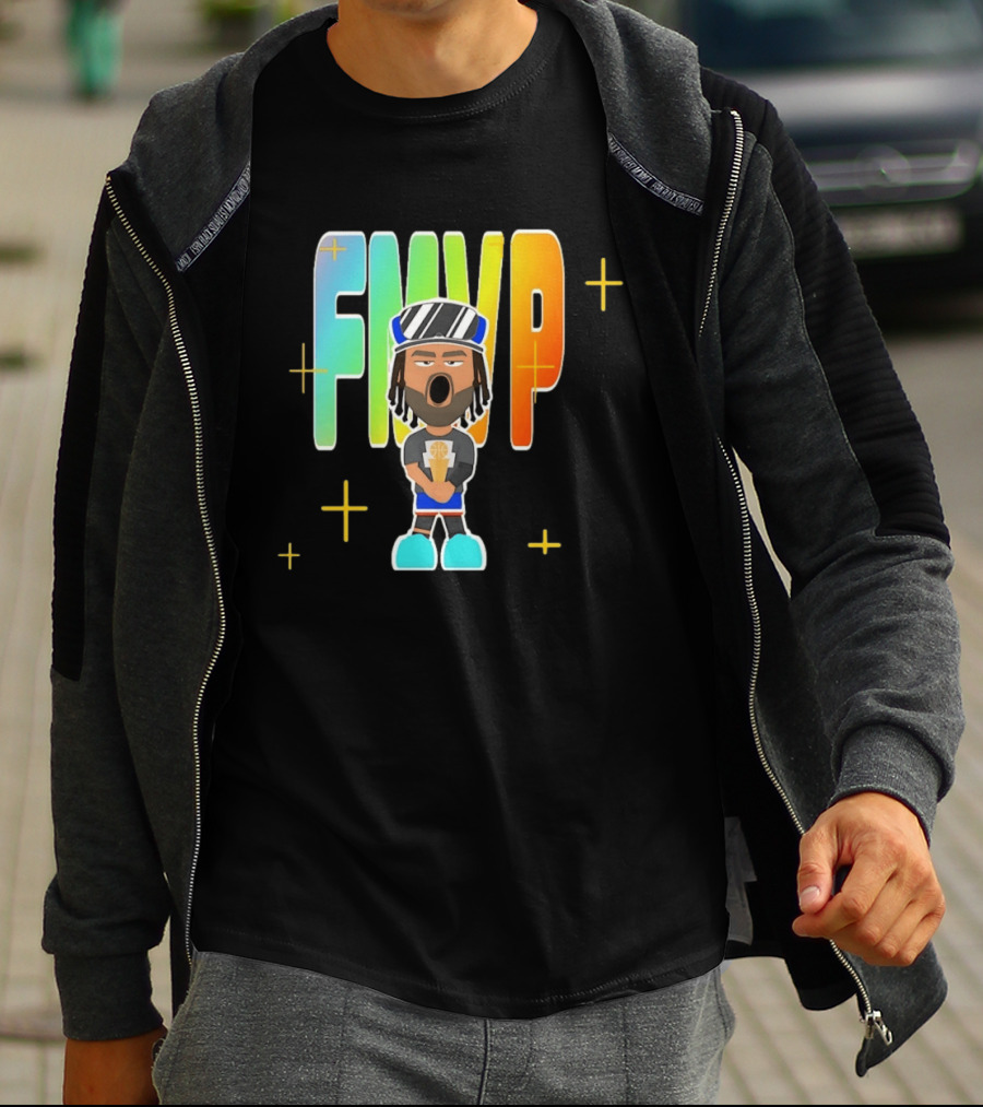 FMVP Jalen Brunson Cartoon New York Knicks 2026 Champs T-Shirt