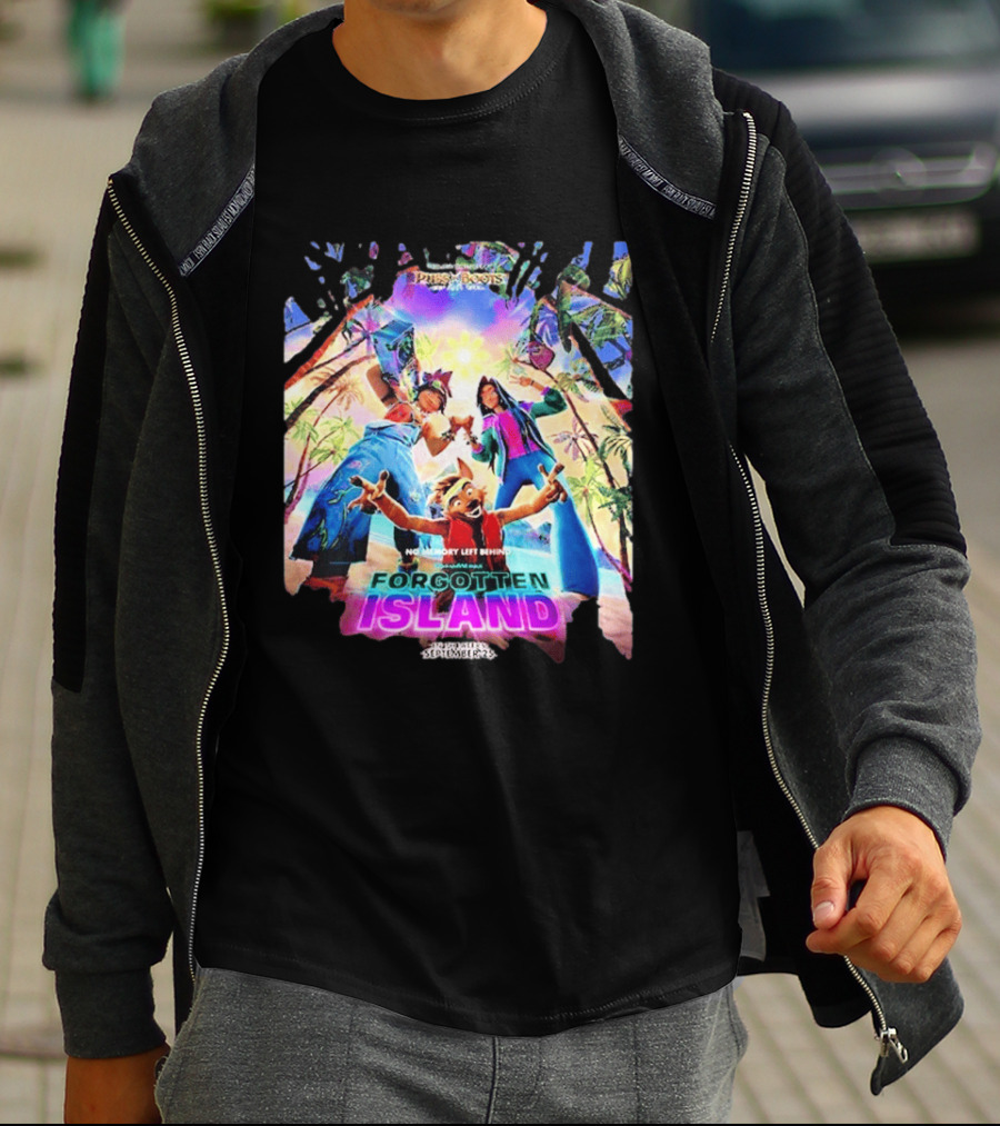 DreamWorks Puss In Boots Forgotten Island No Memory Left Behind In Theaters September 25 2026 T-Shirt