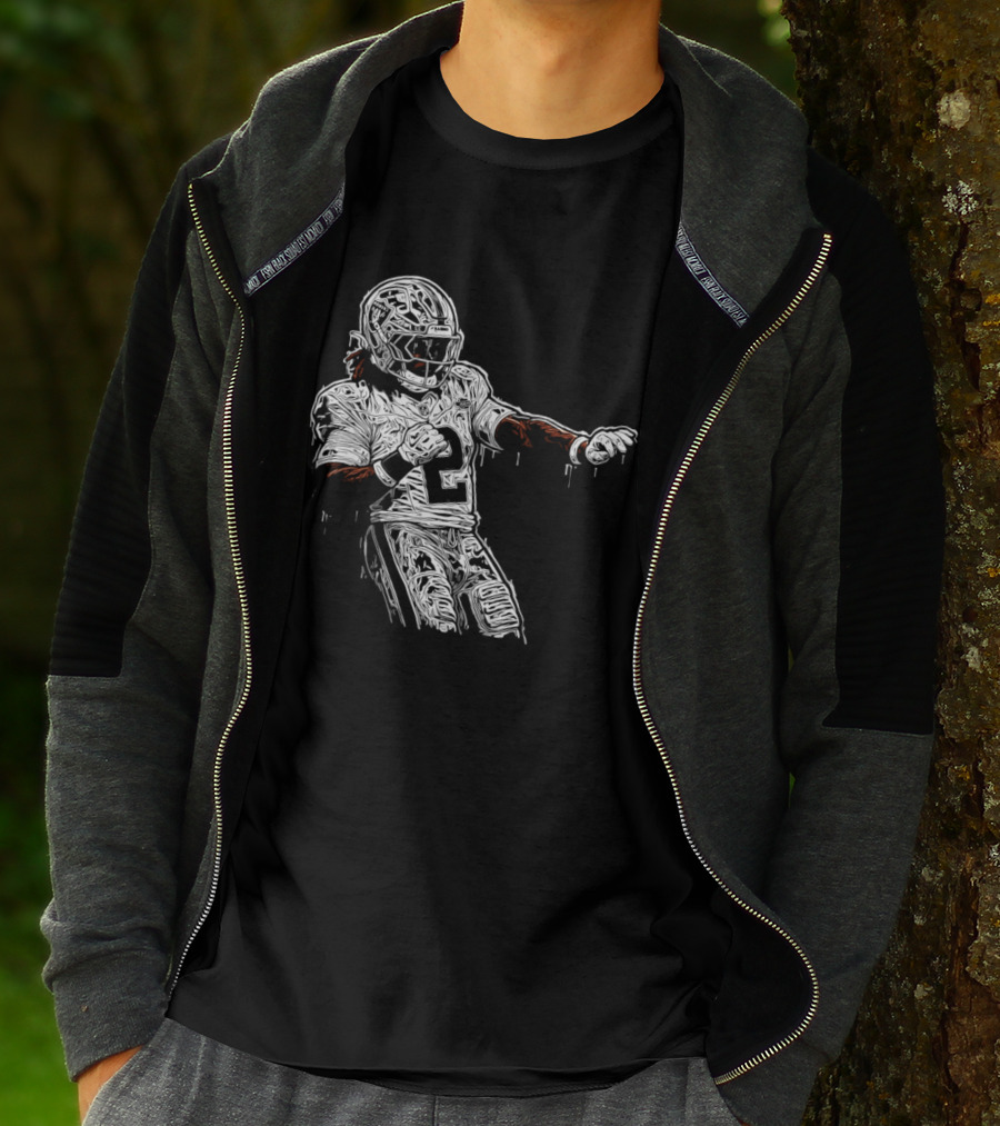 Gardner Minshew Las Vegas Raiders Drip 2 Football Player In Action T-Shirt