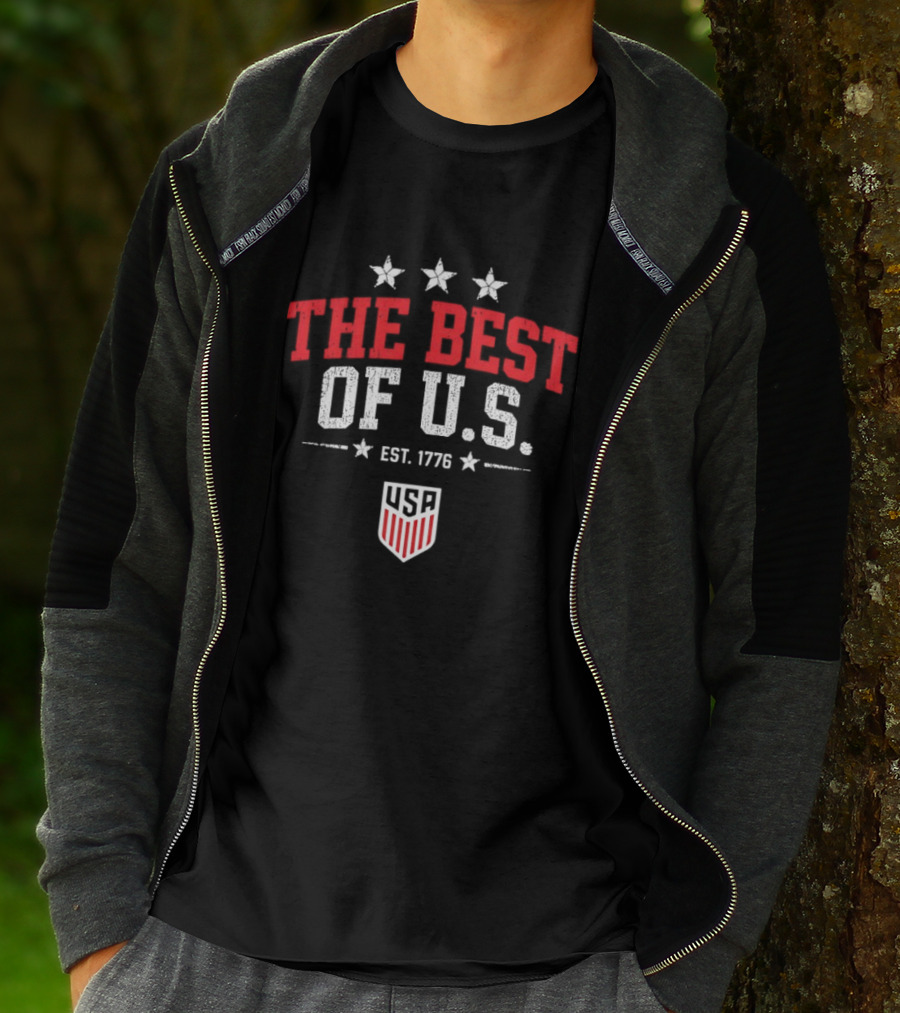 USMNT The Best Of U.S. USA Est 1776 Patriotic Soccer Team Logo Stars T-Shirt