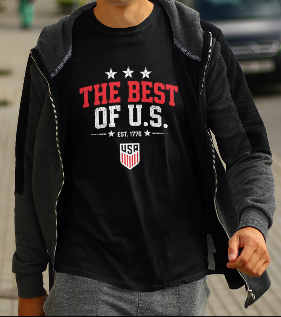 USMNT The Best Of U.S. USA Est 1776 Patriotic Soccer Team Logo Stars T-Shirt