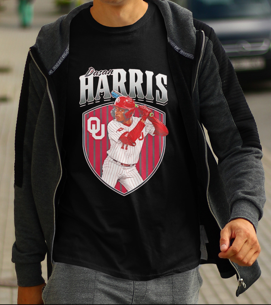 Dasan Harris Oklahoma Sooners Baseball OU T-Shirt