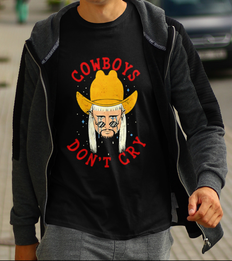 Oliver Tree Cowboys Don't Cry Large Yellow Hat Sad Face T-Shirt