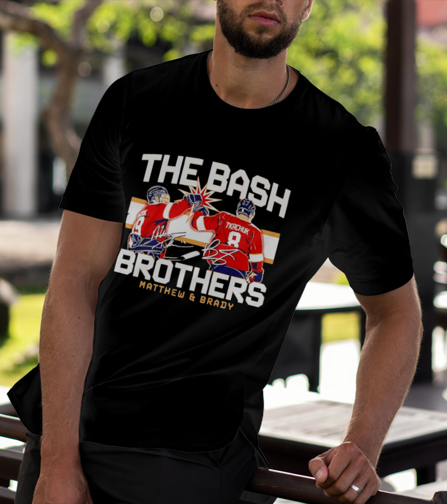 The Bash Brothers Matthew Brady Tkachuk Signatures Panthers T-Shirt