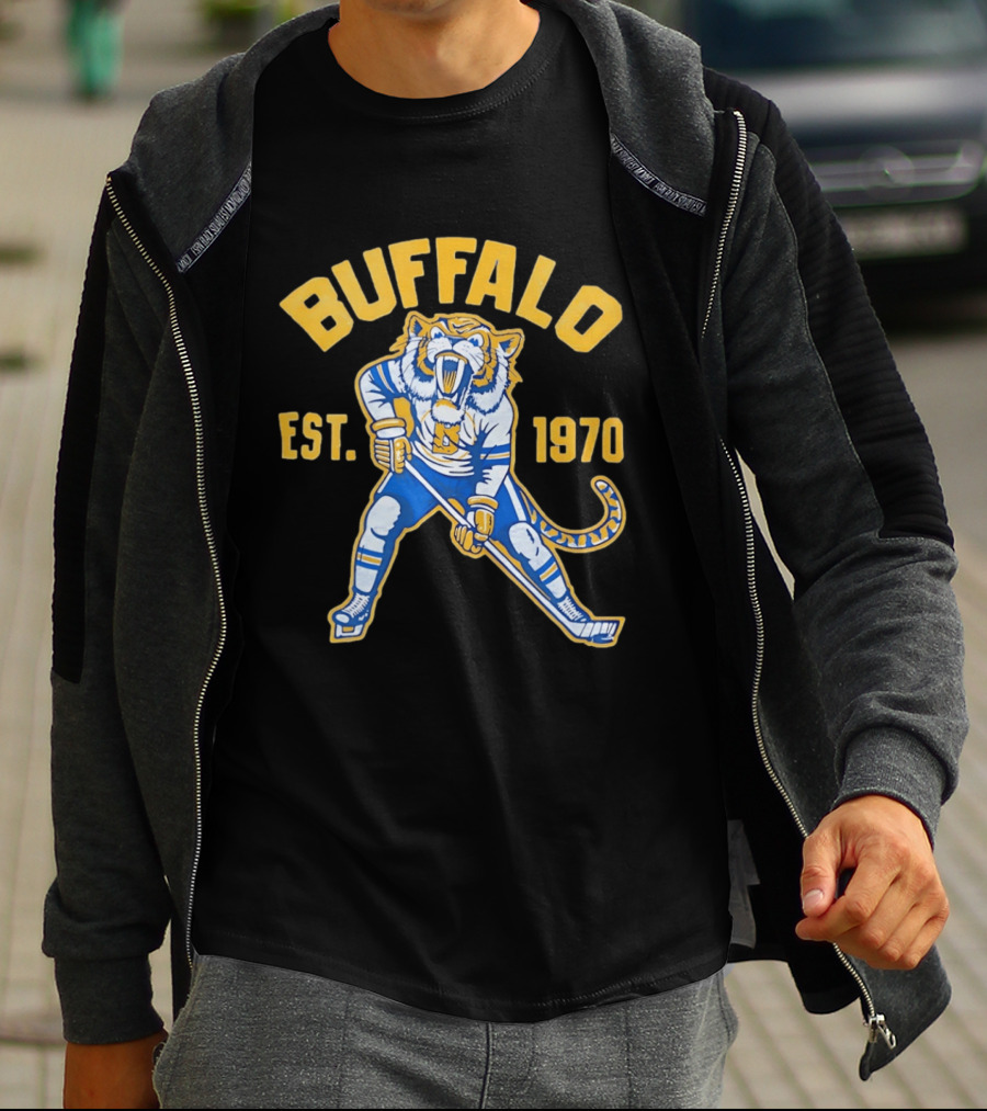 Buffalo Ice Age Hockey Tiger Est 1970 T-Shirt