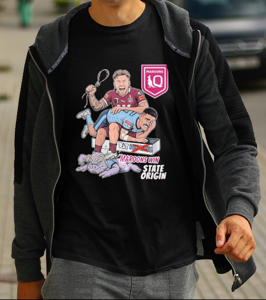 Queensland Maroons Win Over Nsw Blues State Origin Victory T-Shirt