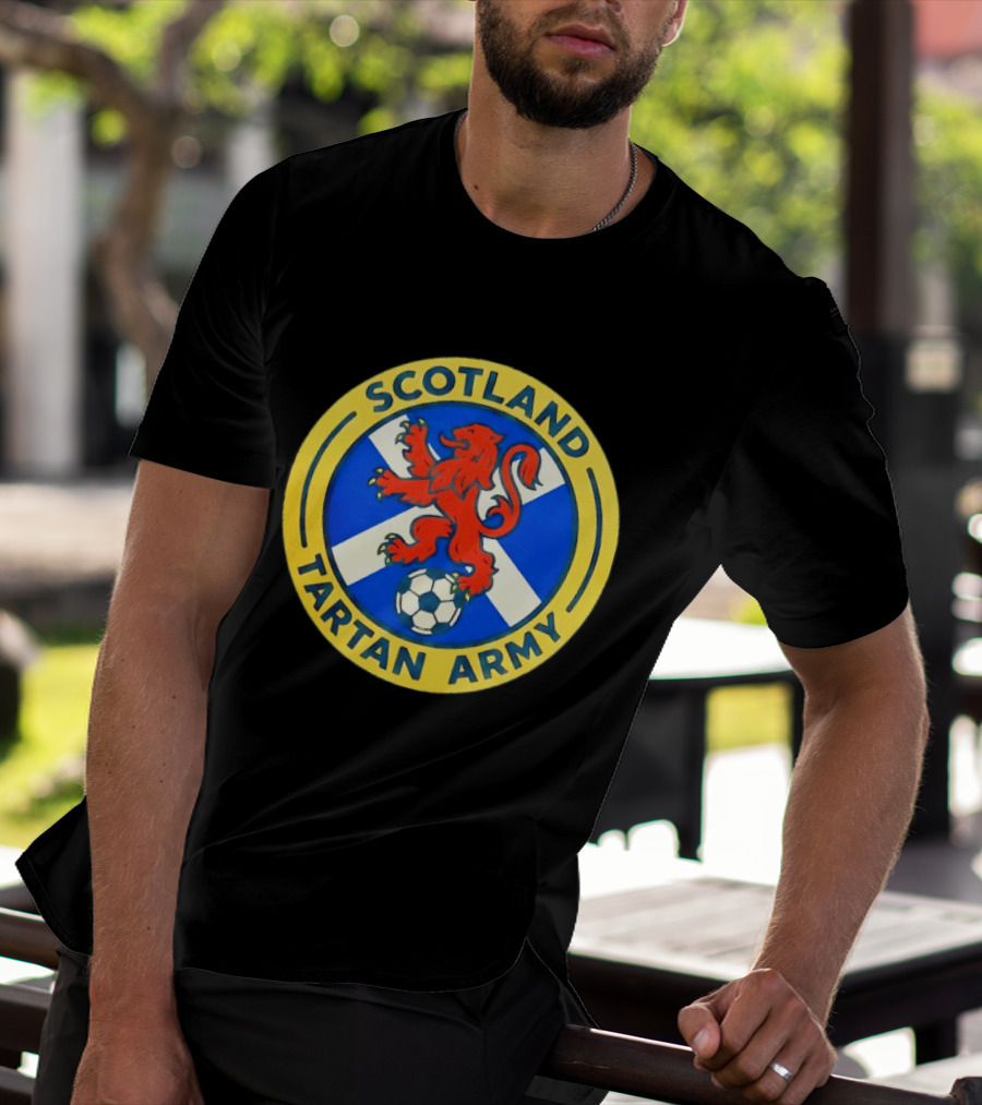 Scotland Tartan Army Scotland On Tour USA 2026 Soccer Lion T-Shirt