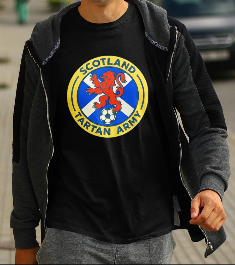 Scotland Tartan Army Scotland On Tour USA 2026 Soccer Lion T-Shirt