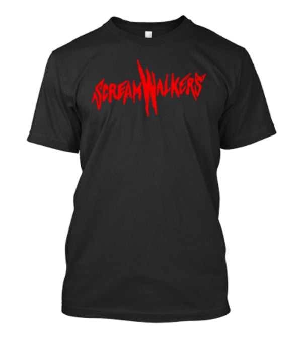 Screamwalkers Red Slash Horror Movie Lettering T-Shirt