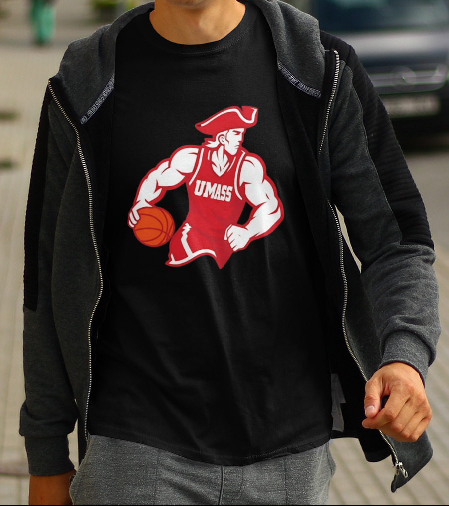 UMass University Of Massachusetts Minuteman Basketball Sam T-Shirt