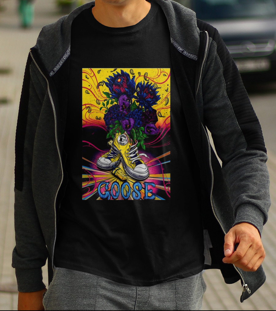 Goose Summer 2026 Tour Yellow Sneakers Floral Psychedelic T-Shirt