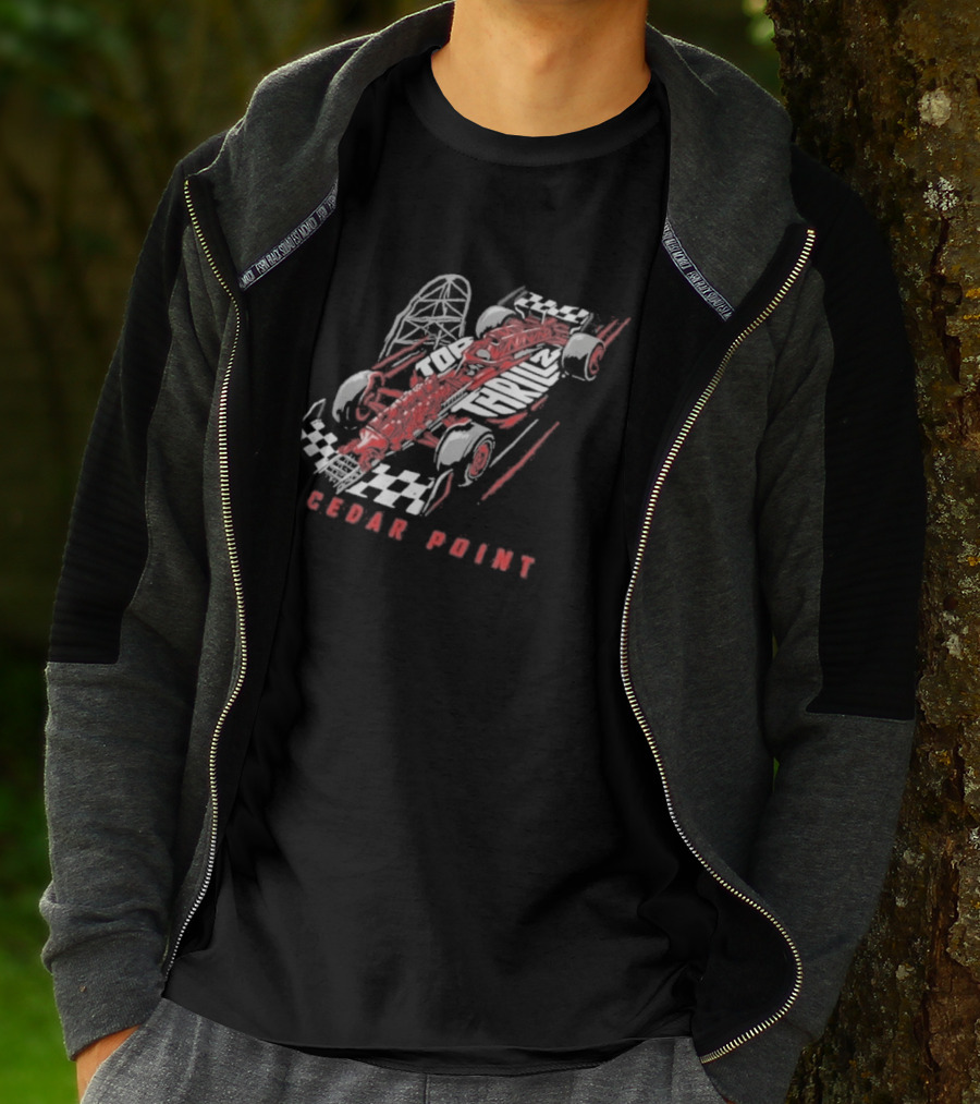 Cedar Point Top Thrill 2 GV Wordscape Racing Car T-Shirt