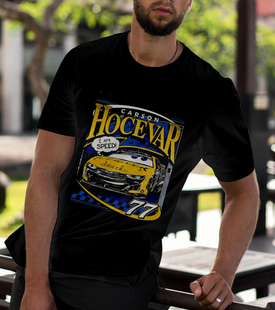 Carson Hocevar Speed Yellow Car 77 Racing T-Shirt