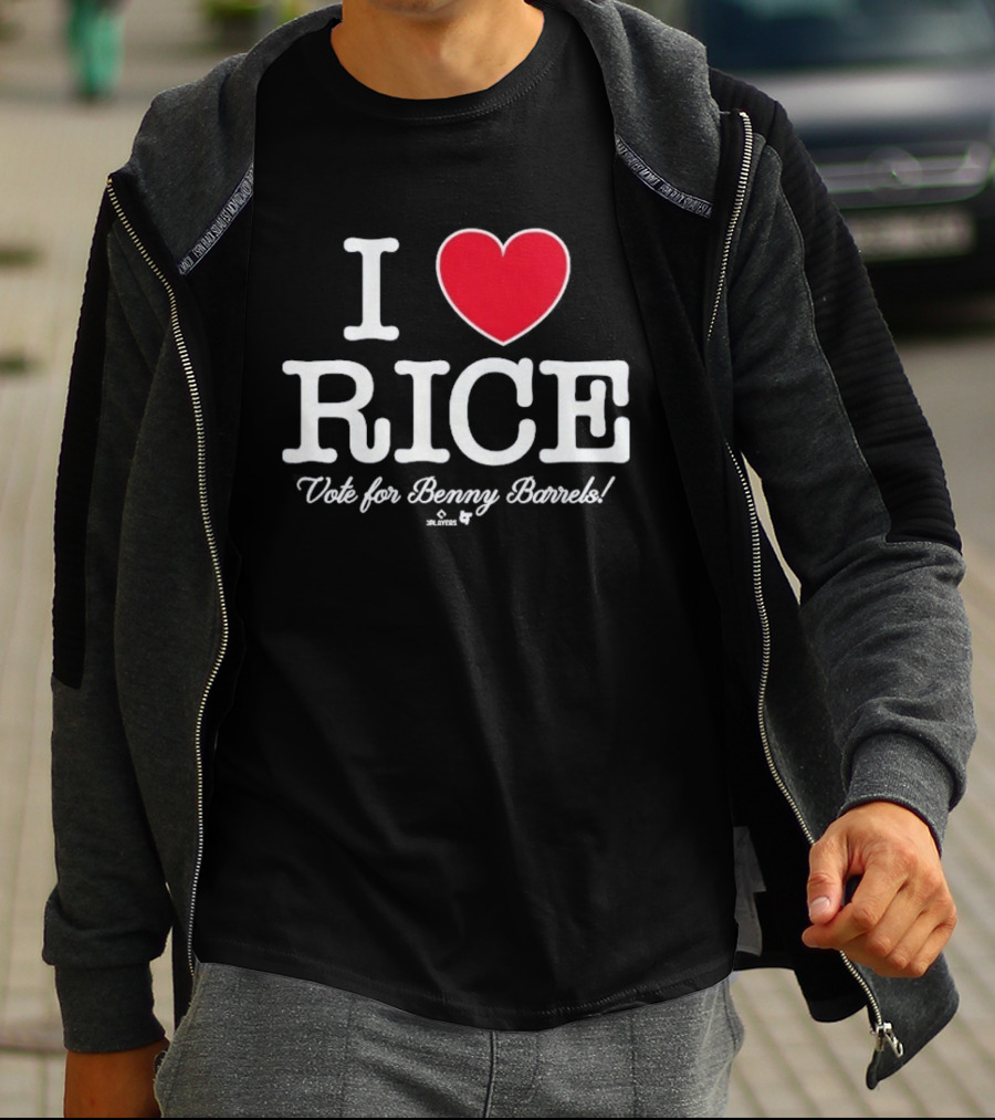 I Love Rice Vote For Benny Barrels T-Shirt