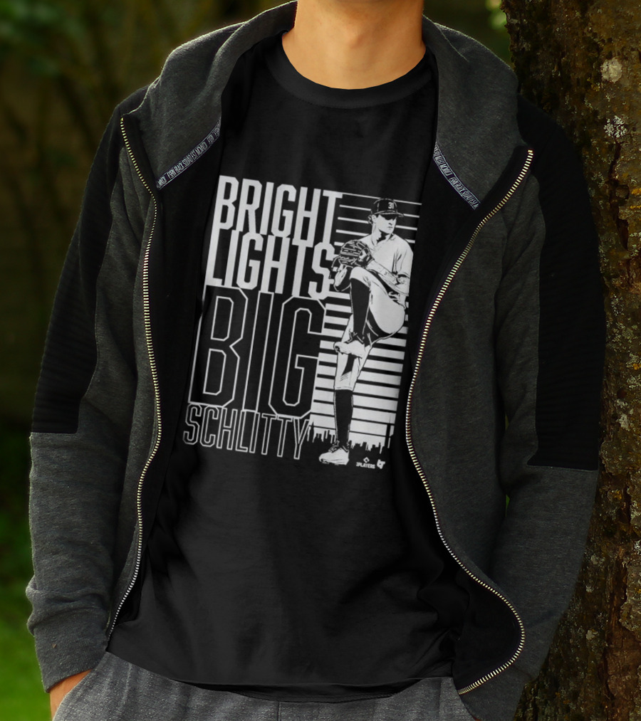 Bright Lights Big Schlitty Cam Schlittler Pitching T-Shirt