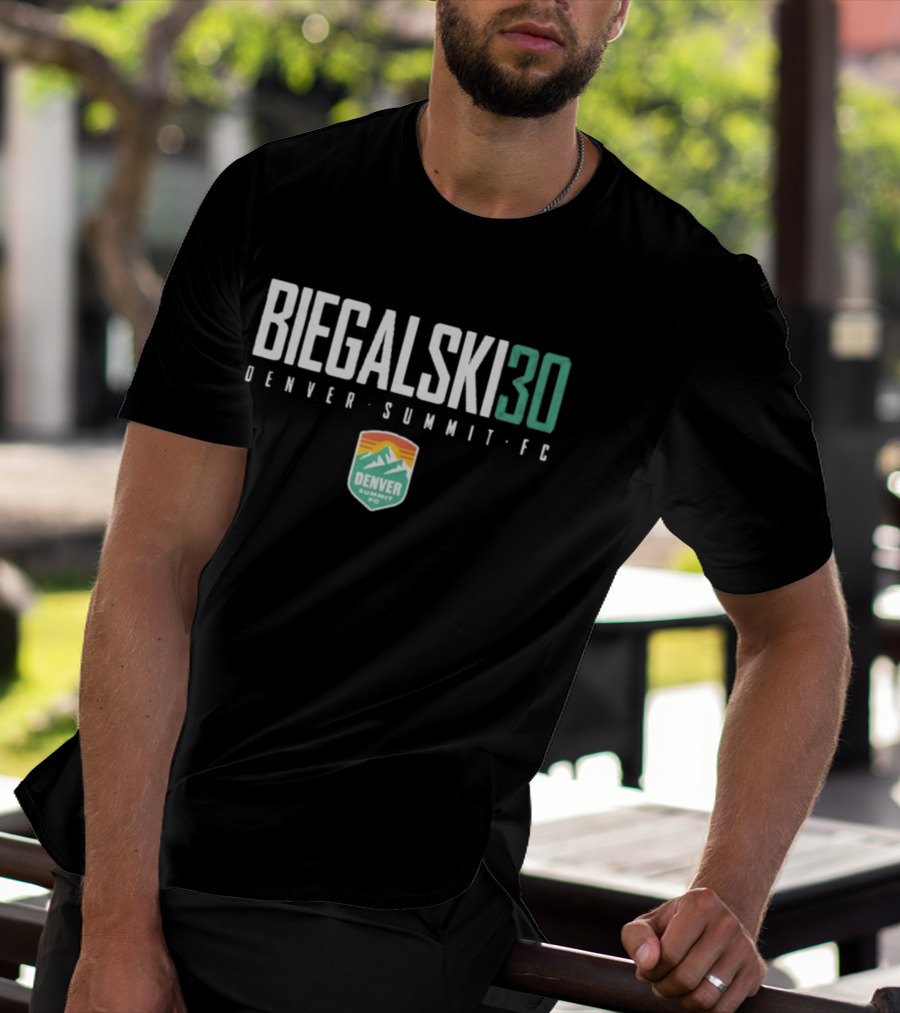 Biegalski 30 Denver Summit FC NWSL Soccer Team Fan T-Shirt