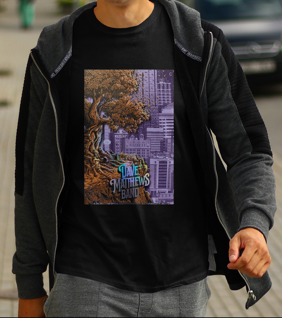 Dave Matthews Band Kansas City June 24 2026 Concert Tree Skyline T-Shirt