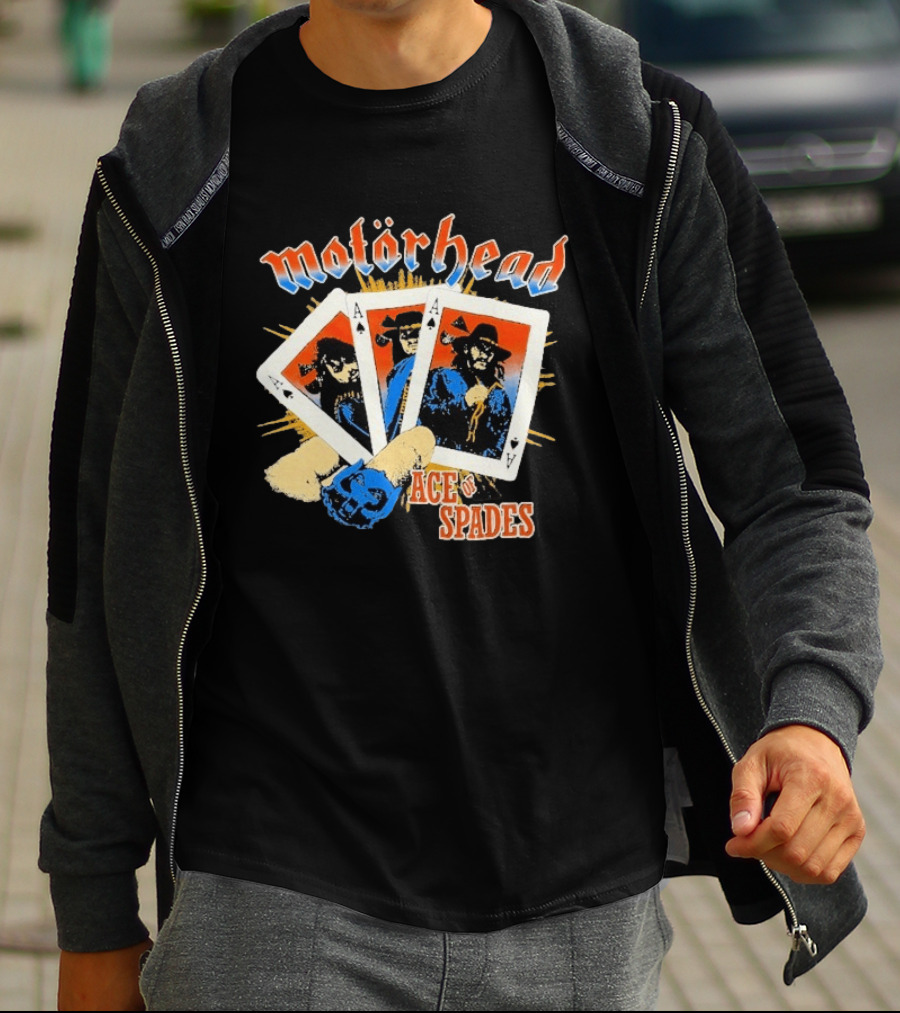 Motörhead Ace Of Spades Three Of A Kind Playing Cards T-Shirt