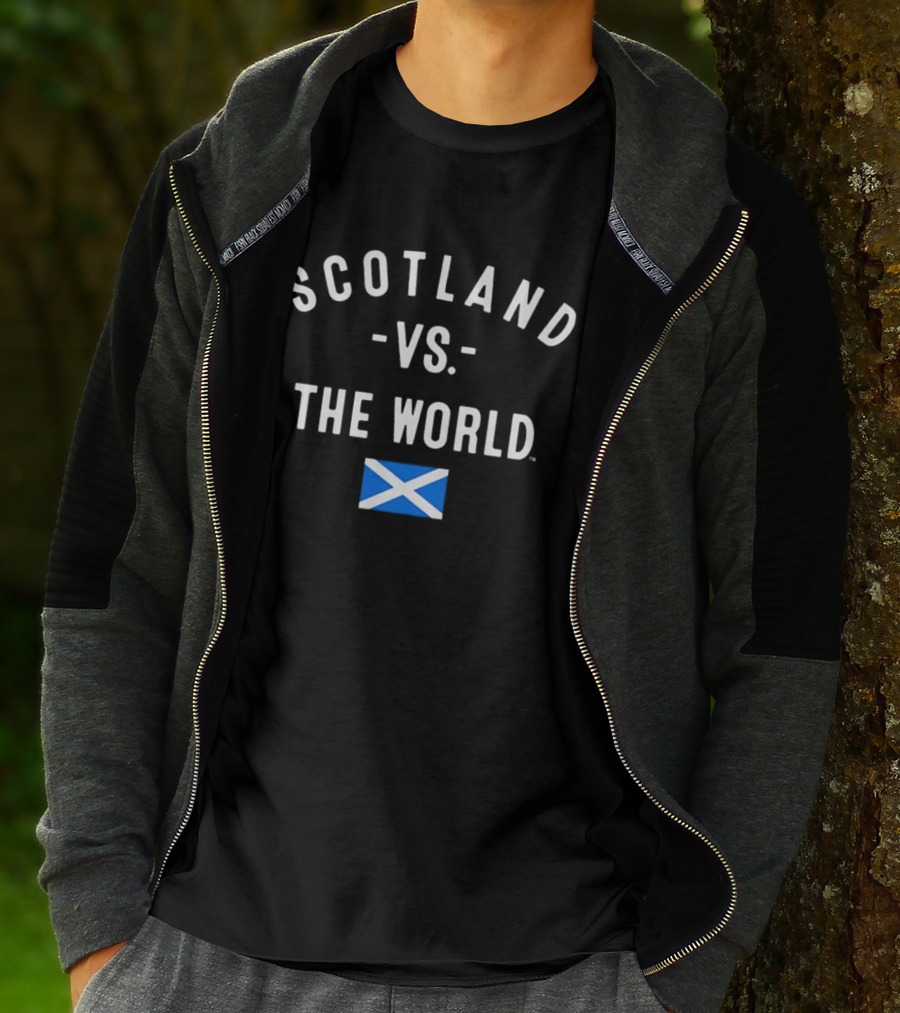 Scotland Vs The World Flag Scottish Pride Iconic St Andrew's Cross T-Shirt