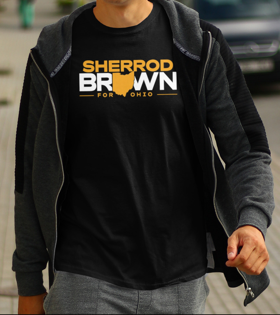 Sherrod Brown Ohio Map Support T-Shirt
