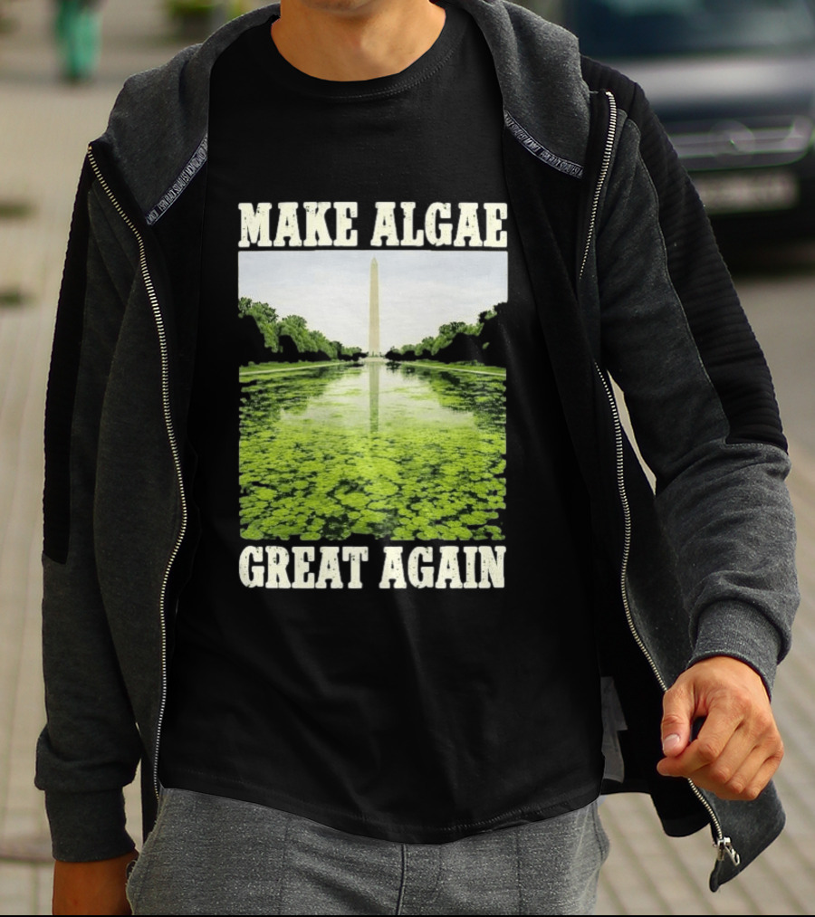 Make Algae Great Again Lincoln Memorial Reflecting Pool Washington Monument T-Shirt
