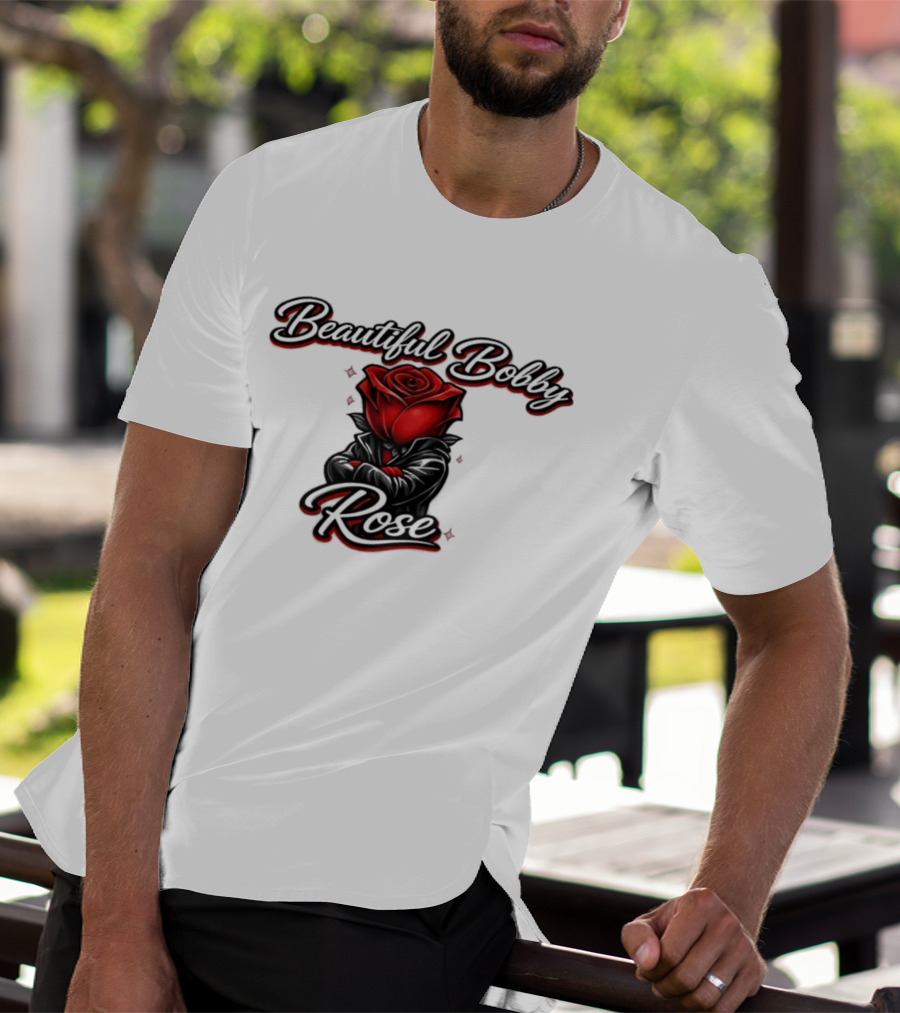 Beautiful Bobby Rose Red Flower T-Shirt