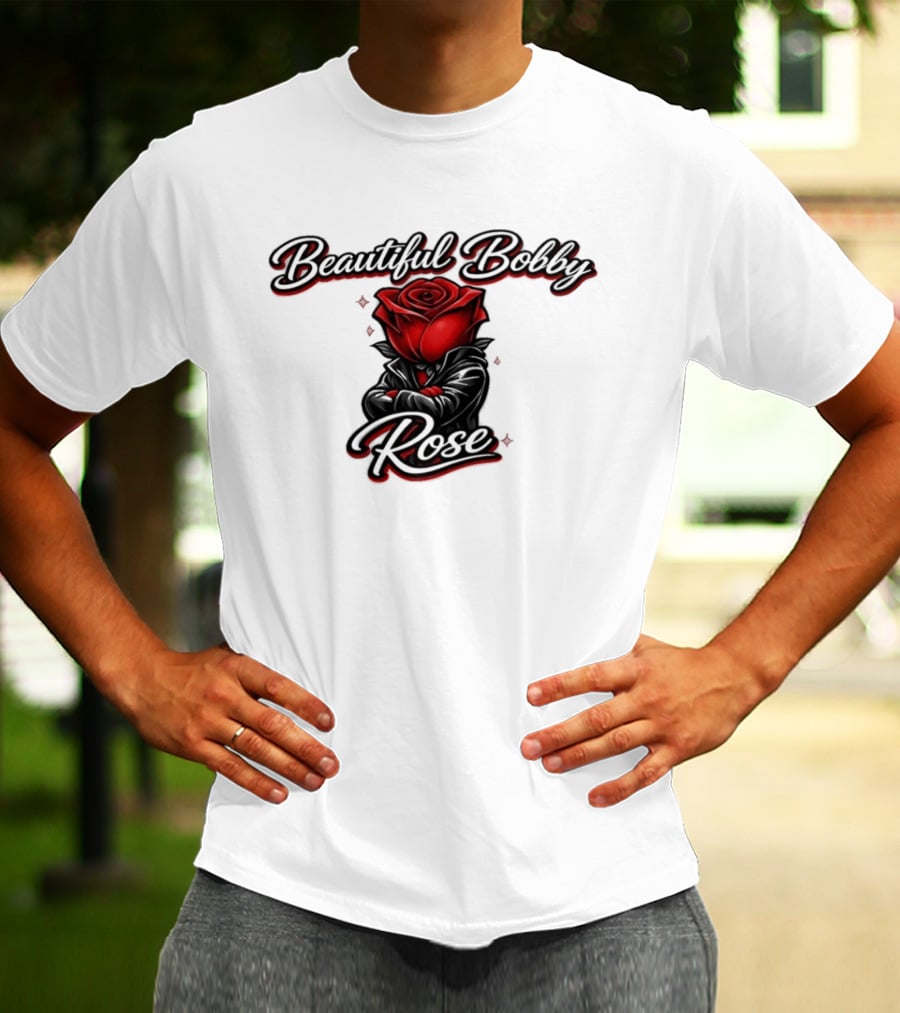 Beautiful Bobby Rose Red Flower T-Shirt