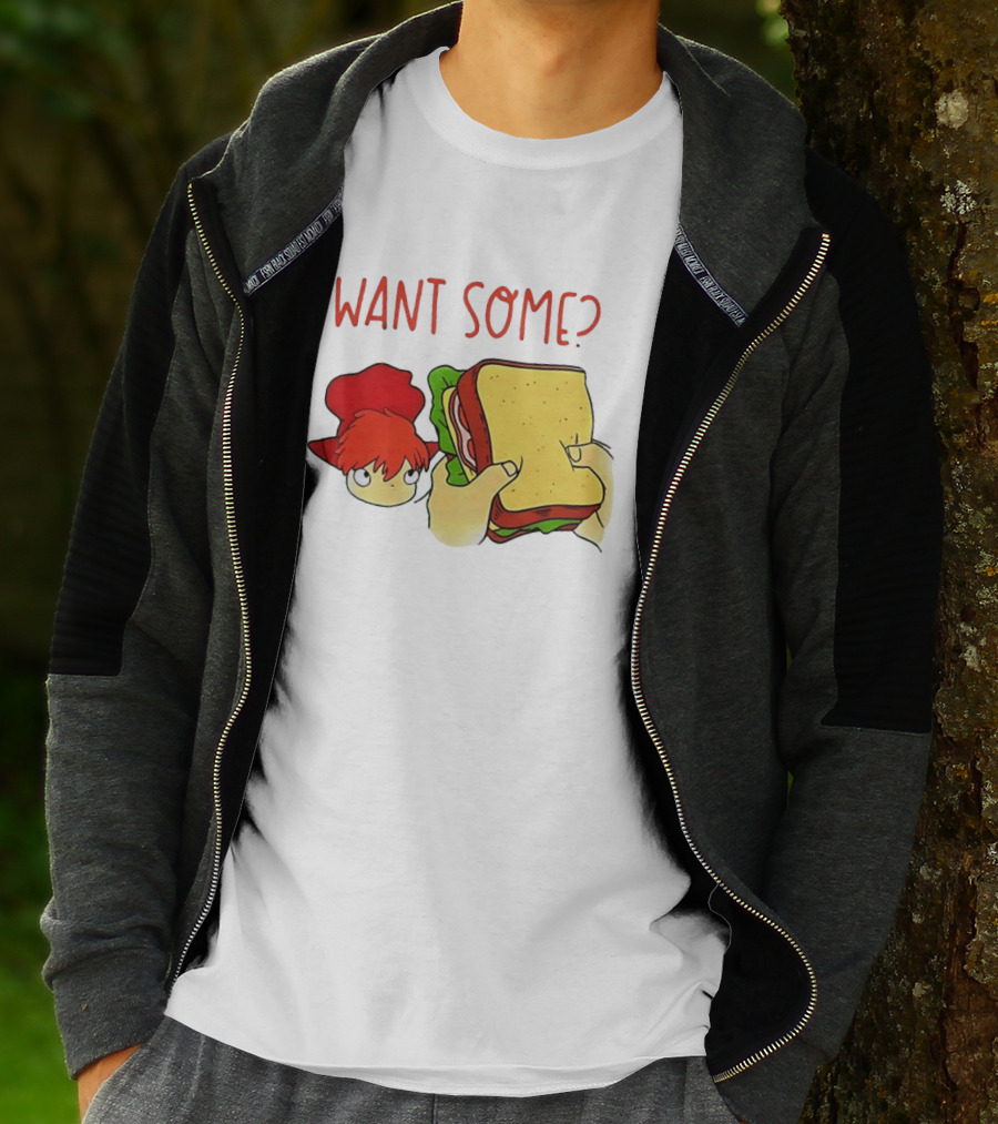 Ponyo Flinching Want Some Sandwich Scene T-Shirt