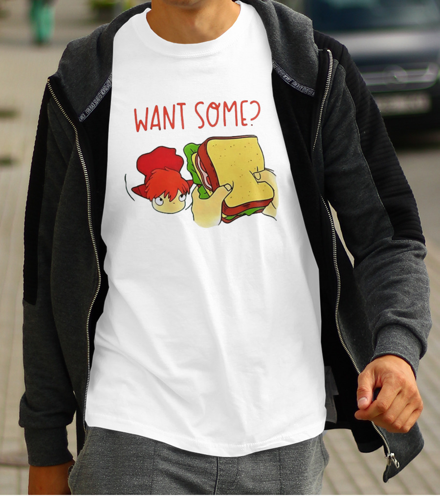 Ponyo Flinching Want Some Sandwich Scene T-Shirt