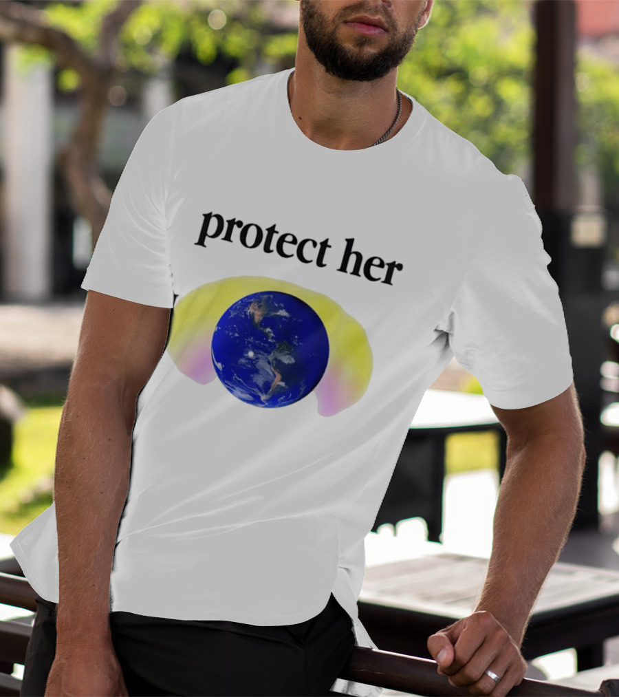 Protect Her Earth Environmental Awareness Planet Guardians T-Shirt