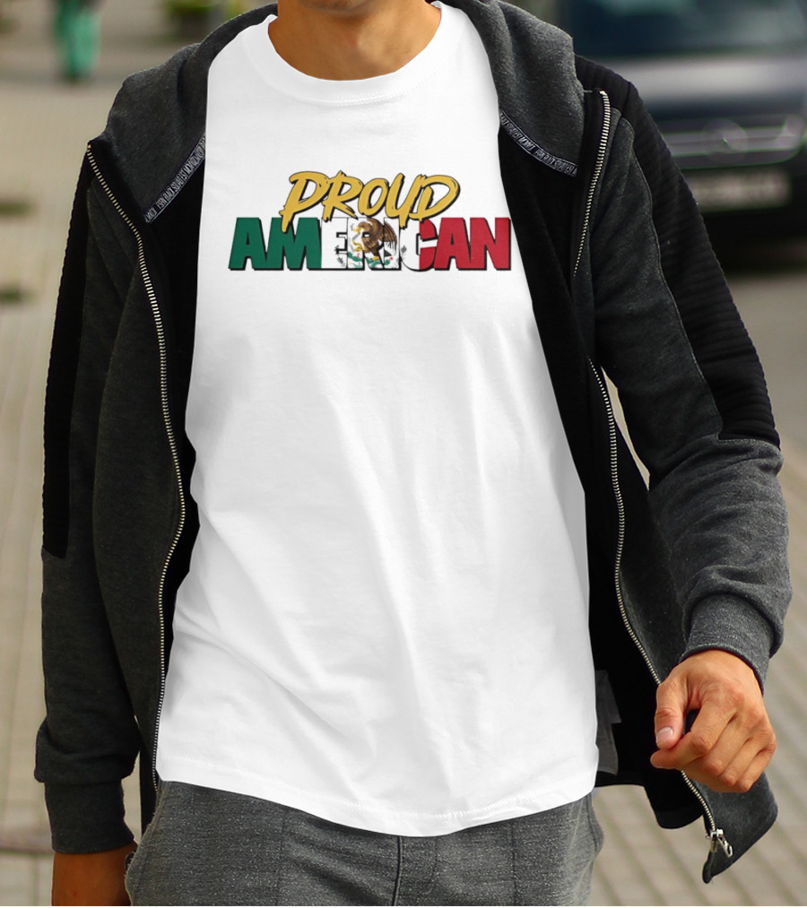 Proud American Mexico Eagle Flag Patriotic T-Shirt