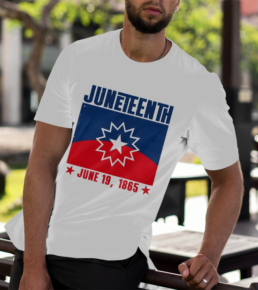 Juneteenth Red White Blue Freedom Flag June 19 1865 Emancipation Day T-Shirt