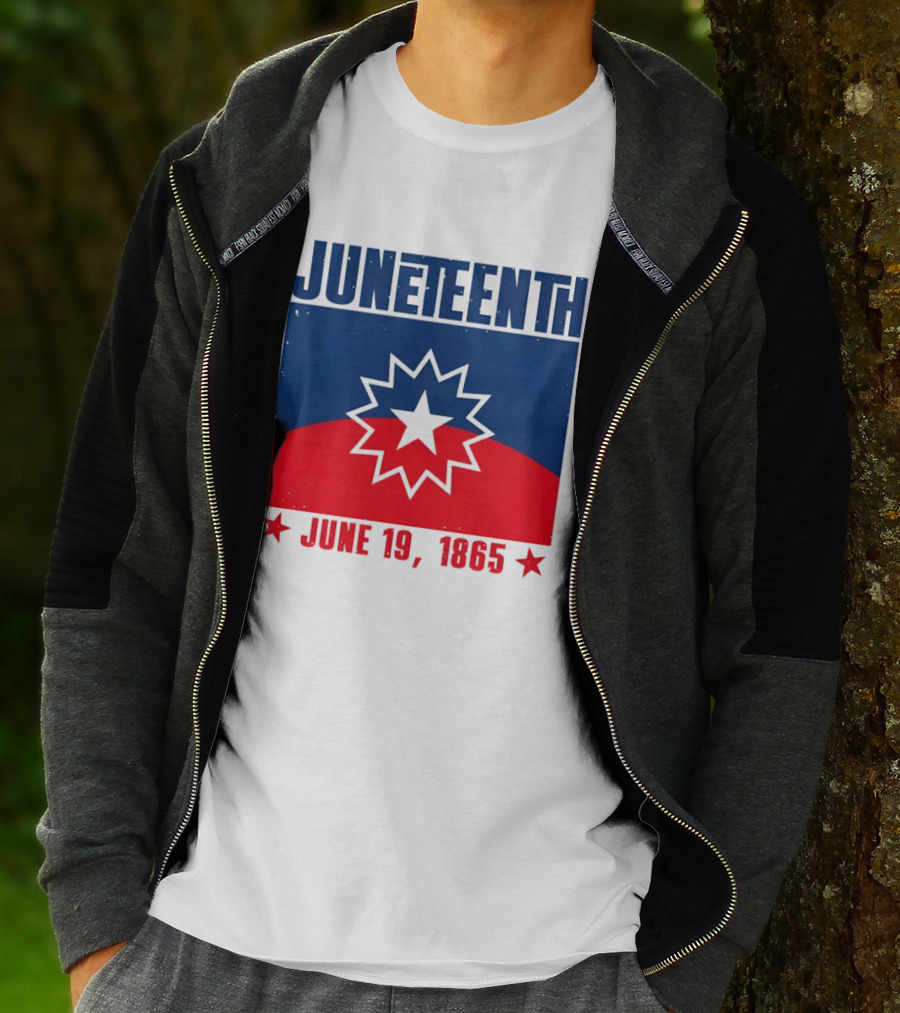 Juneteenth Red White Blue Freedom Flag June 19 1865 Emancipation Day T-Shirt