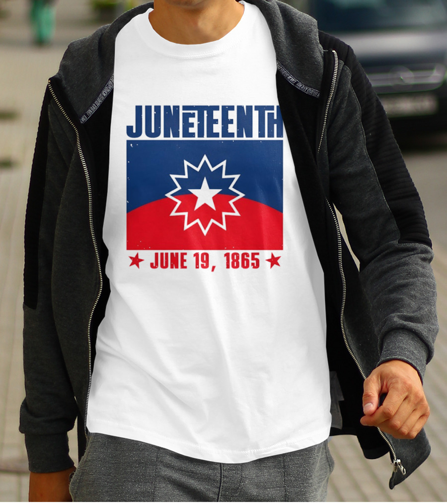 Juneteenth Red White Blue Freedom Flag June 19 1865 Emancipation Day T-Shirt