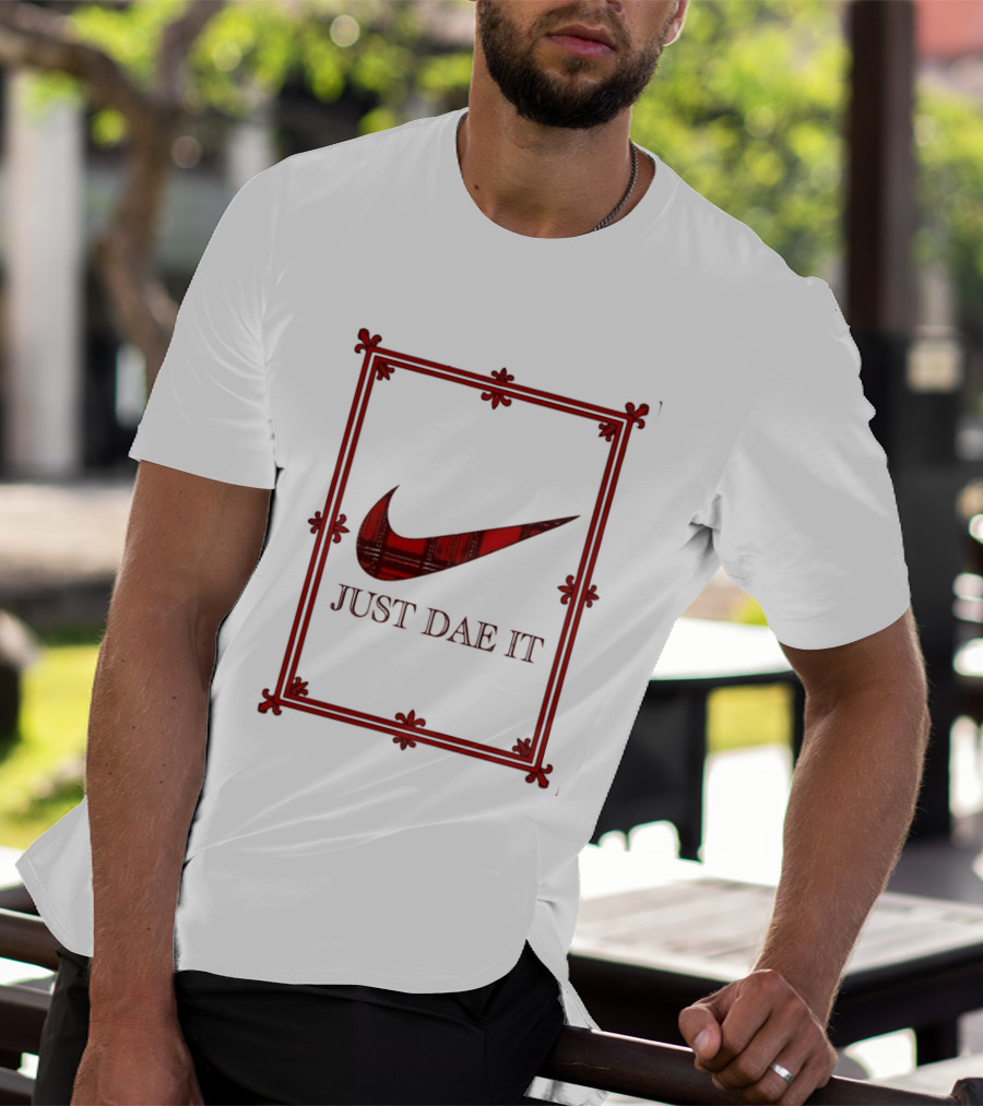 Just Dae It Scottish Plaid Swoosh Scotland T-Shirt