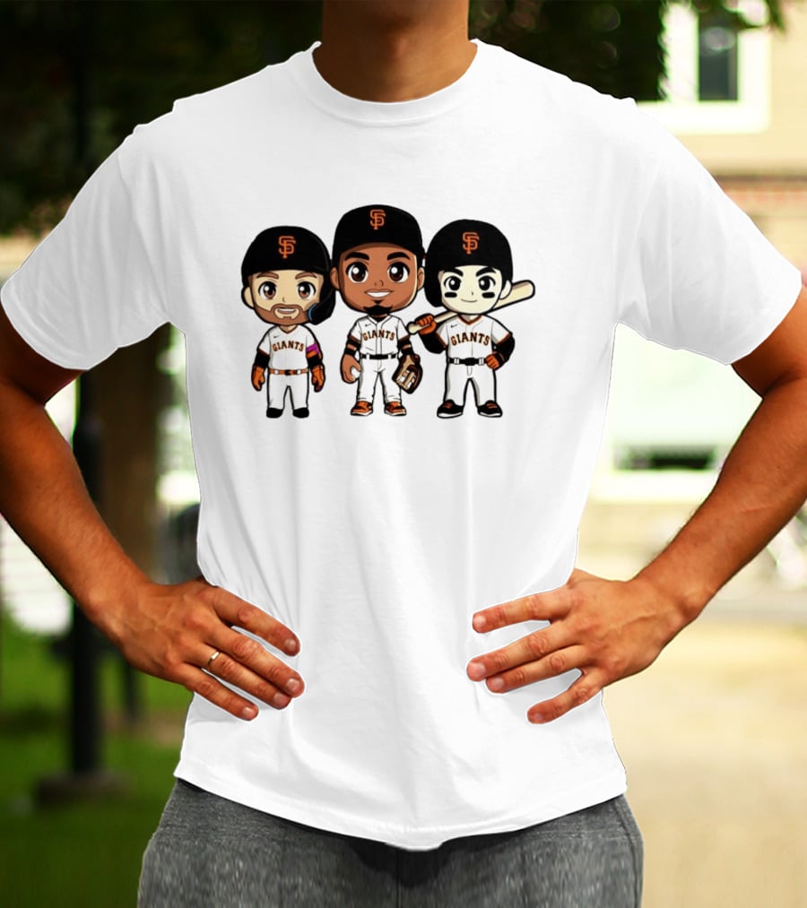 San Francisco Giants Chibi Players MLB Baseball Giants Team Sports Characters T-Shirt