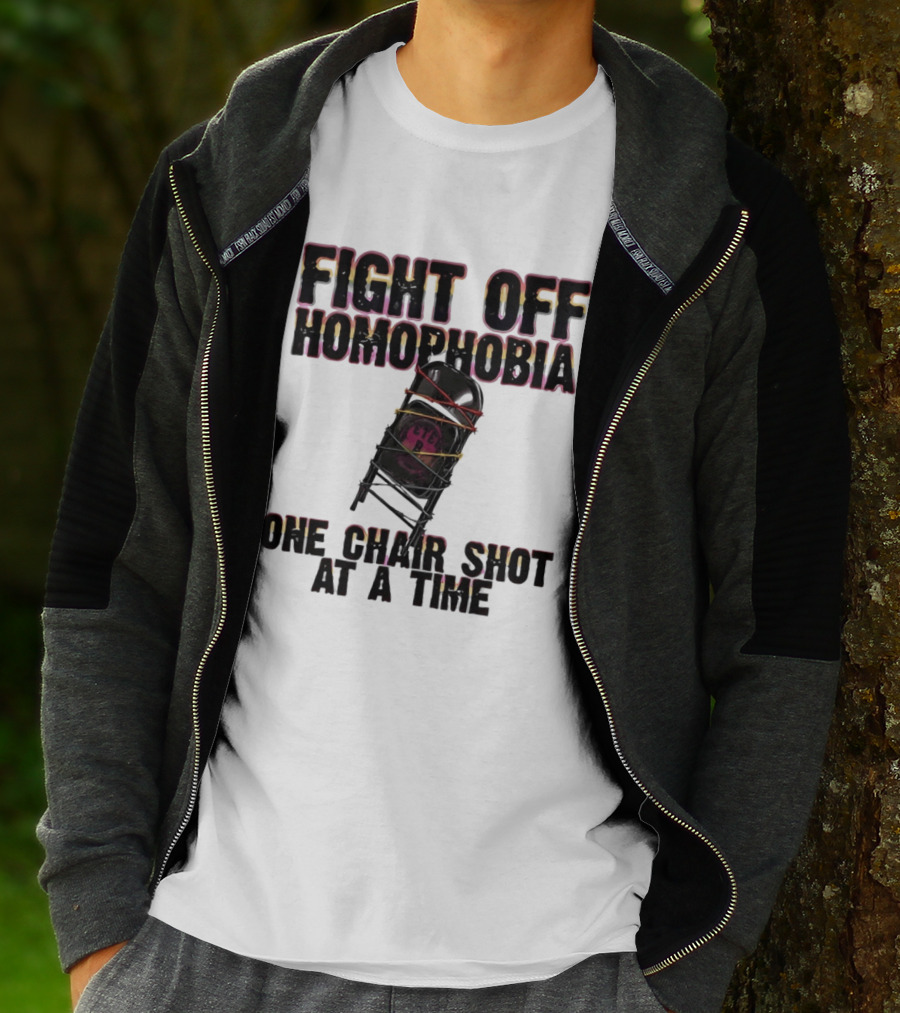 Fight Off Homophobia One Chair Shot At A Time With Barbed Wire Chair T-Shirt
