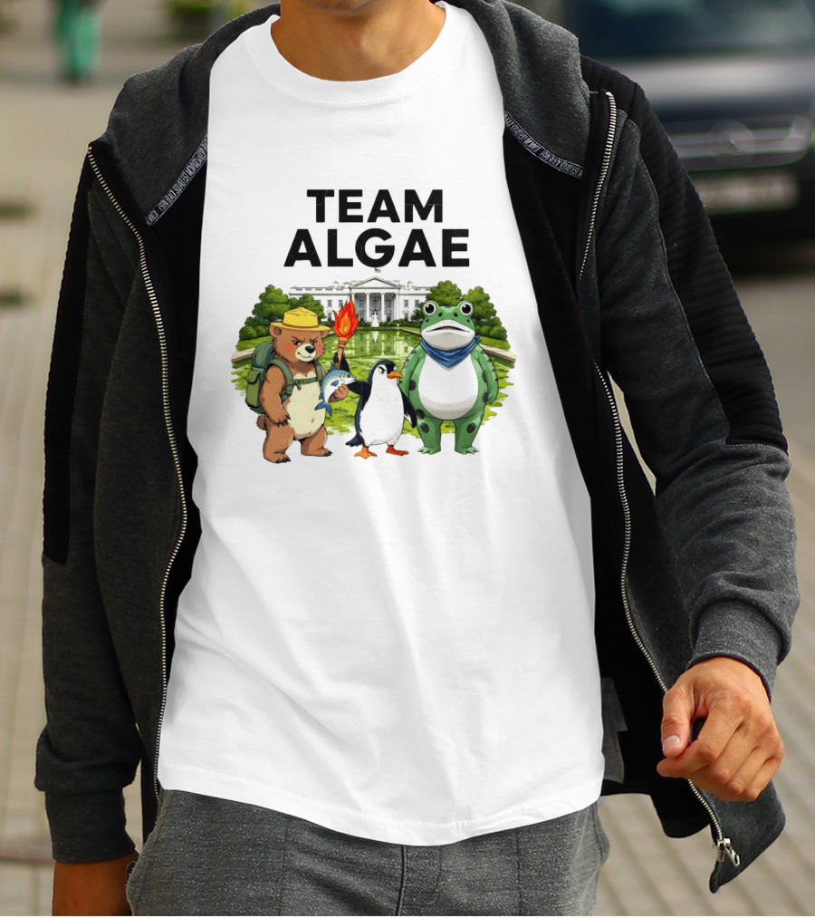 Team Algae Frog Penguin Bear White House 2026 Make Algae Great Again T-Shirt