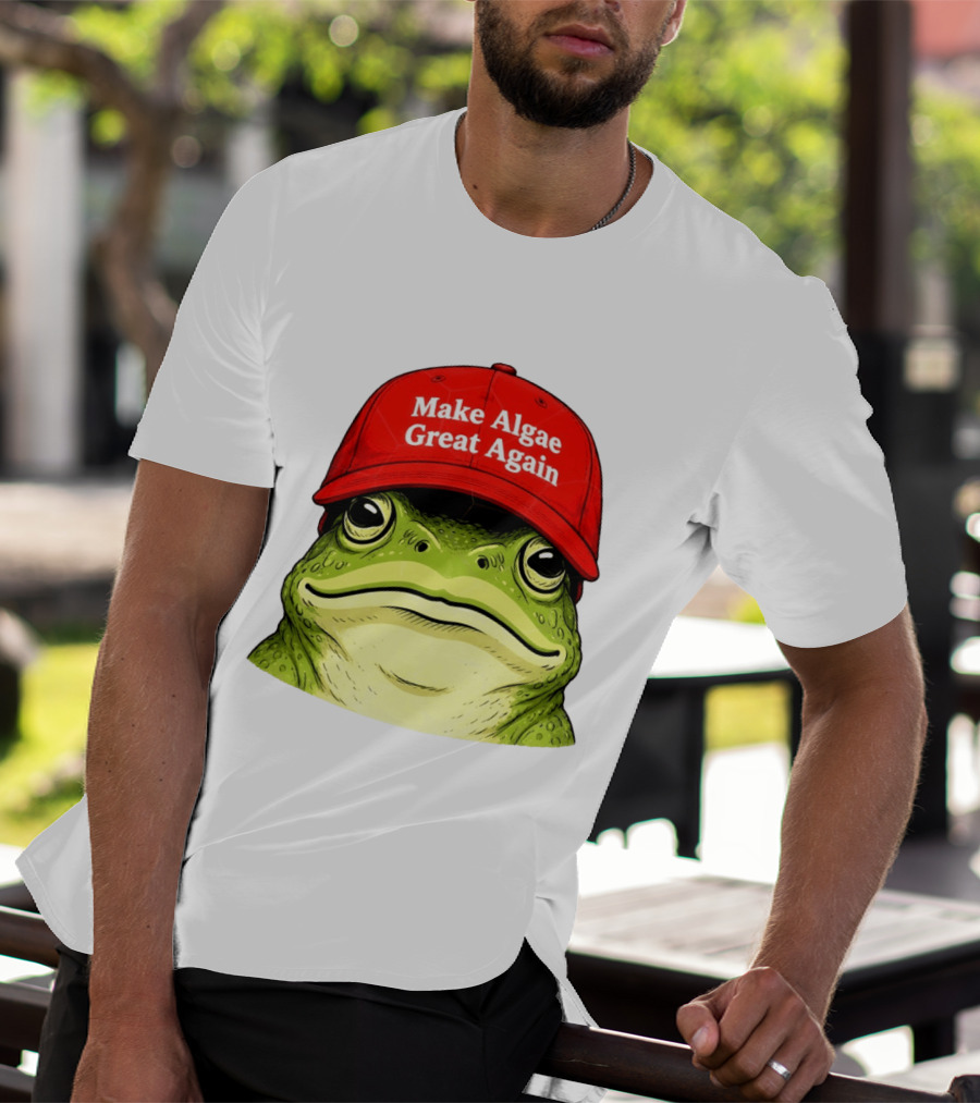 Frog Team Algae Make Algae Great Again Hat Patriotic American Flag 2026 T-Shirt
