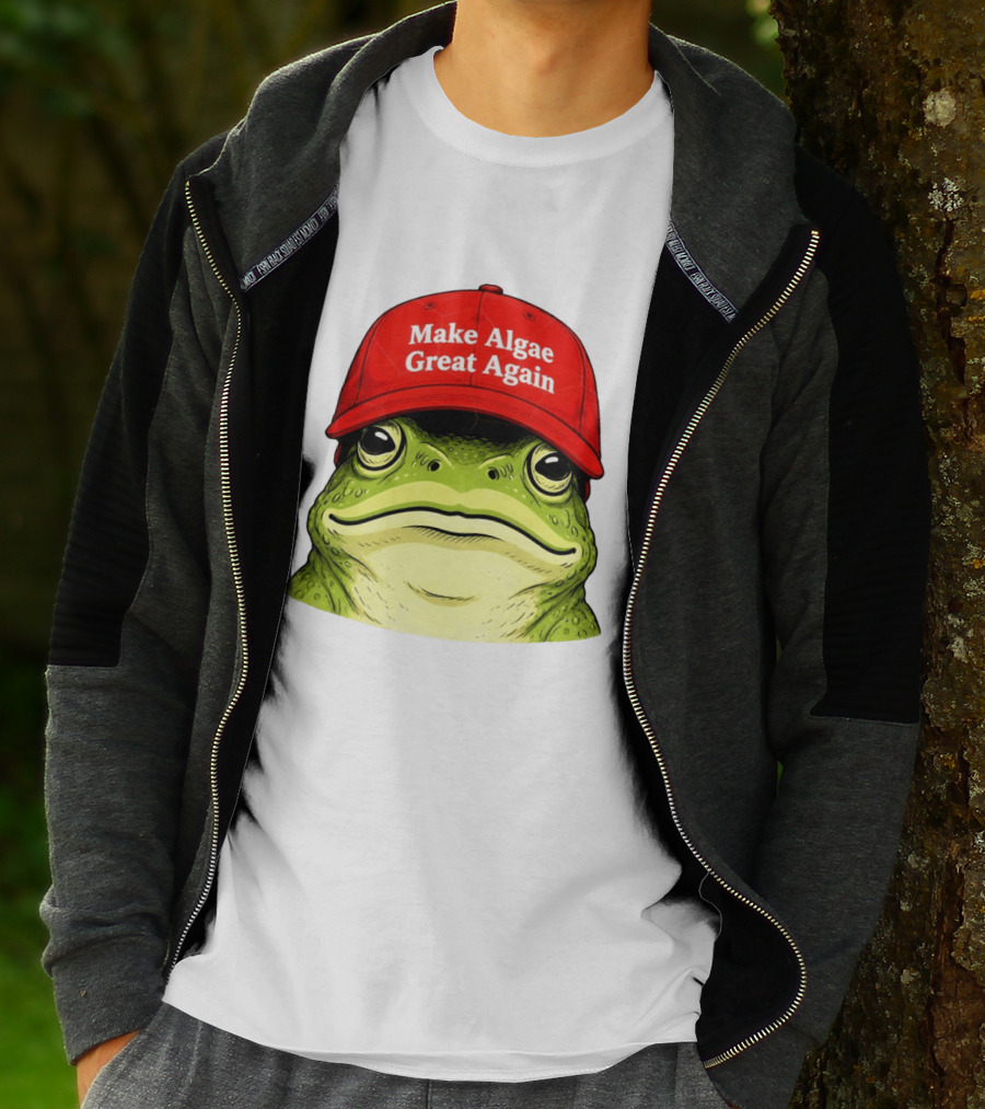 Frog Team Algae Make Algae Great Again Hat Patriotic American Flag 2026 T-Shirt