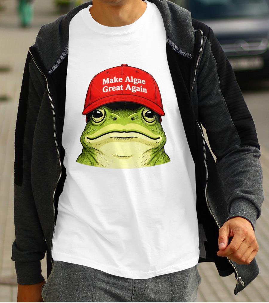 Frog Team Algae Make Algae Great Again Hat Patriotic American Flag 2026 T-Shirt