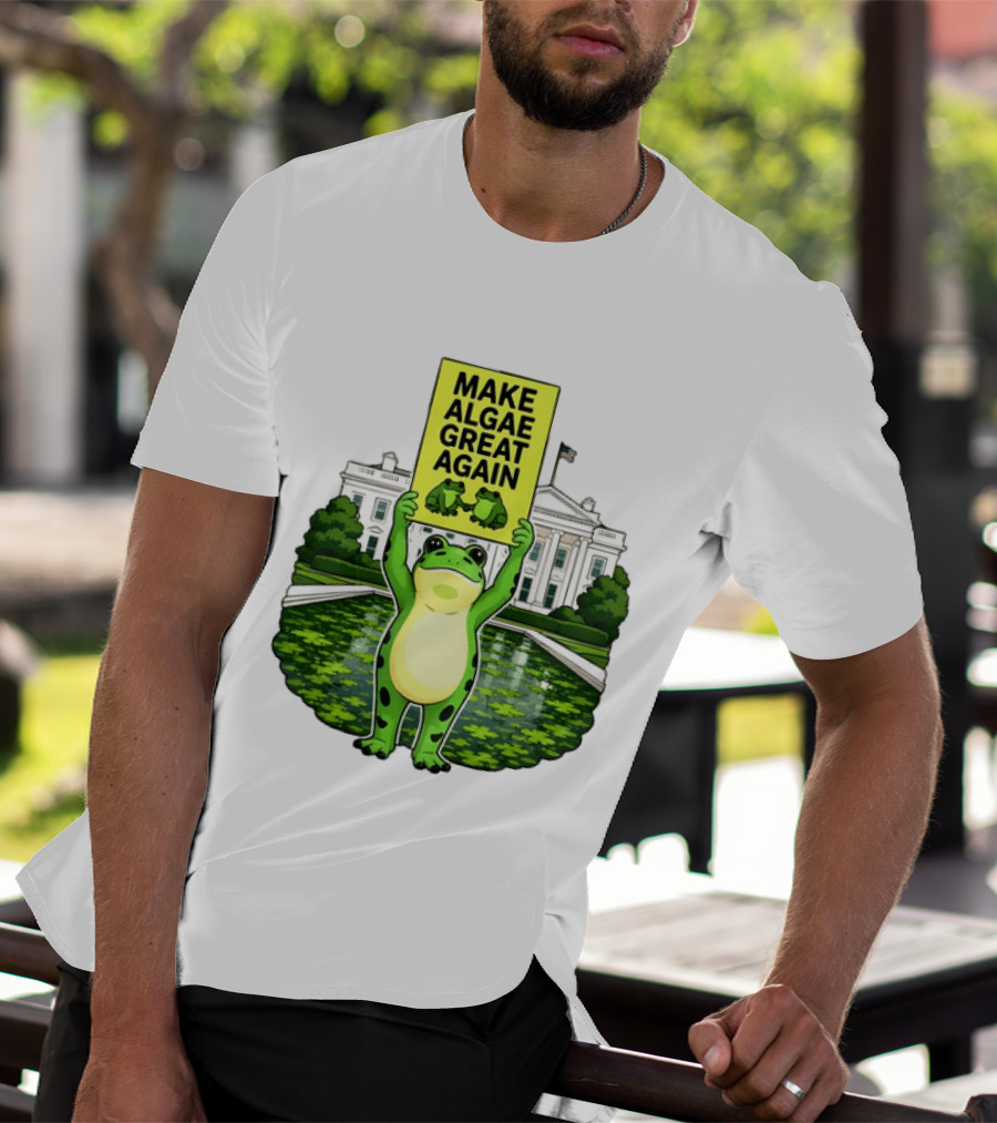 Frogs Team Algae Make Algae Great Again At White House 2026 T-Shirt
