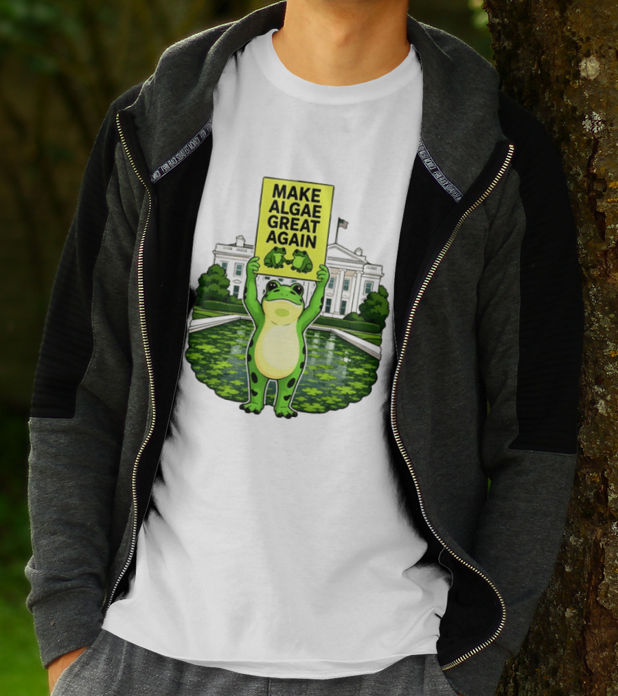Frogs Team Algae Make Algae Great Again At White House 2026 T-Shirt