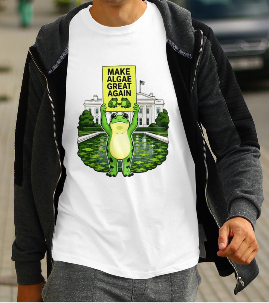 Frogs Team Algae Make Algae Great Again At White House 2026 T-Shirt
