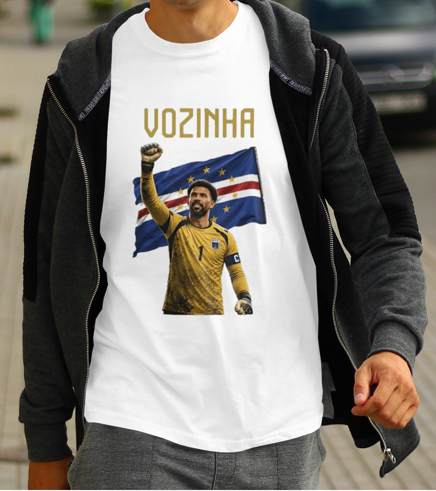 Vozinha Cape Verde National Football Team No 1 Celebration With Flag T-Shirt
