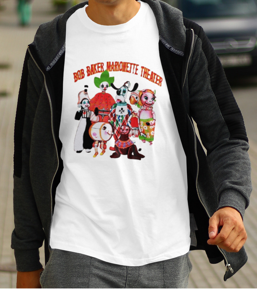 Bob Baker Marionette Theater Clown Dog Pig Characters T-Shirt