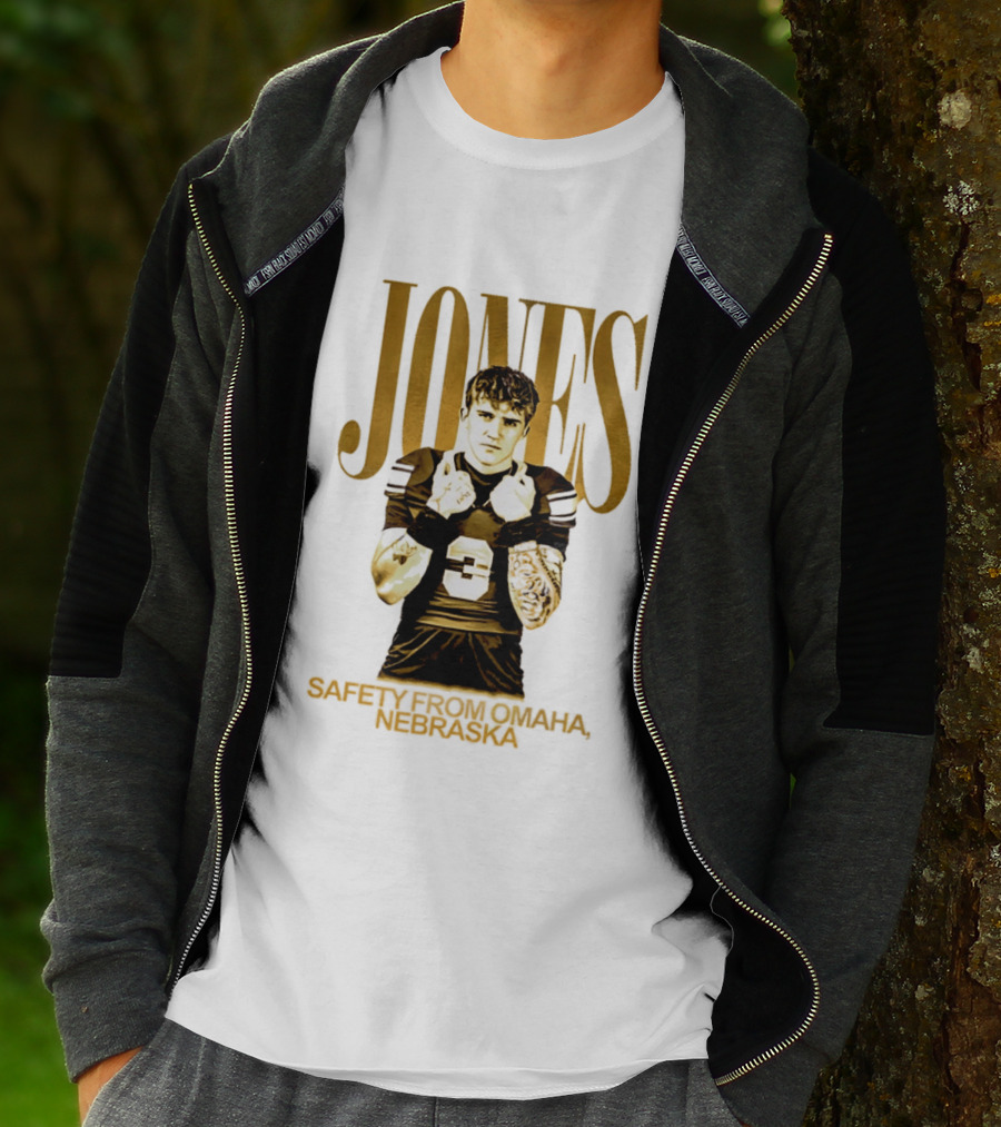 Mason Jones Nebraska Cornhuskers Safety From Omaha Football Player T-Shirt