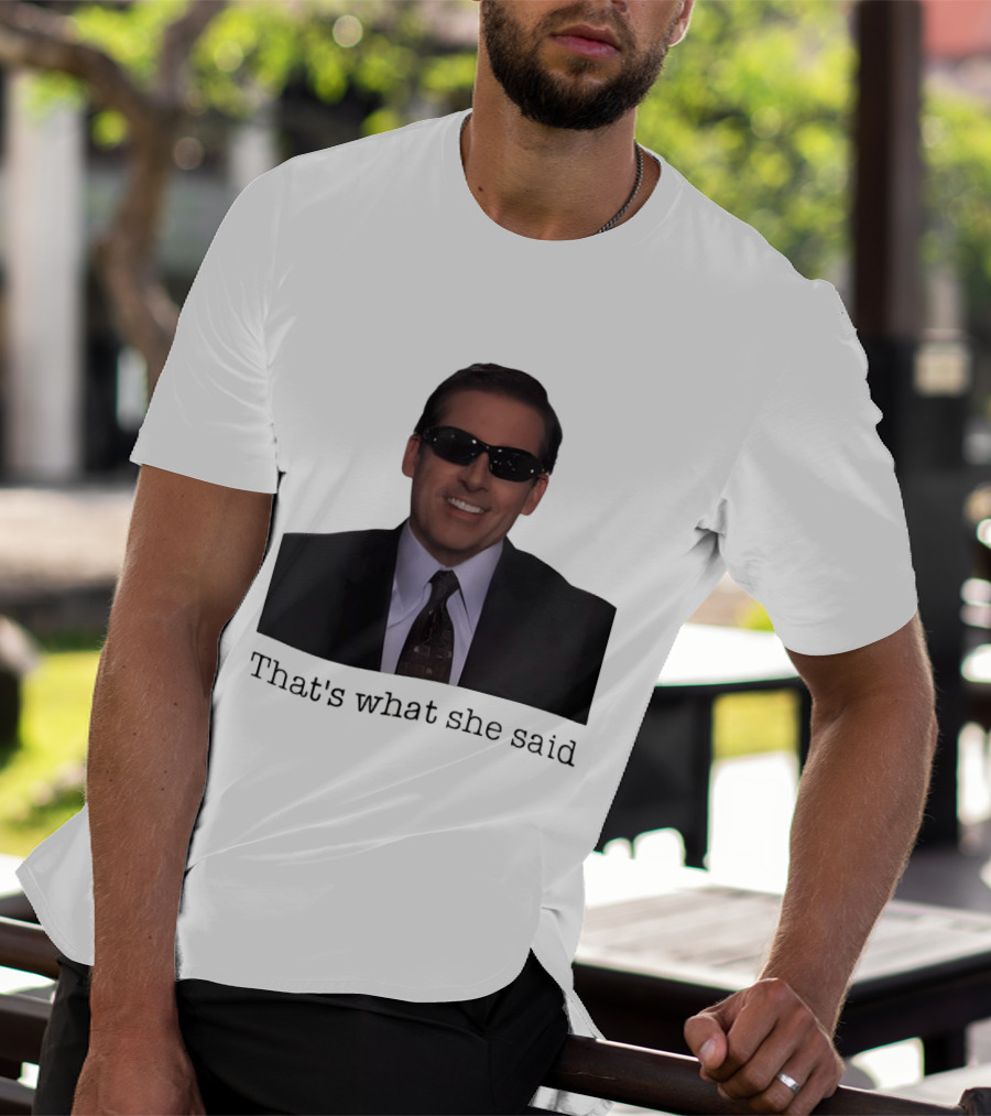 Michael Scott That's What She Said Sunglasses Suit T-Shirt
