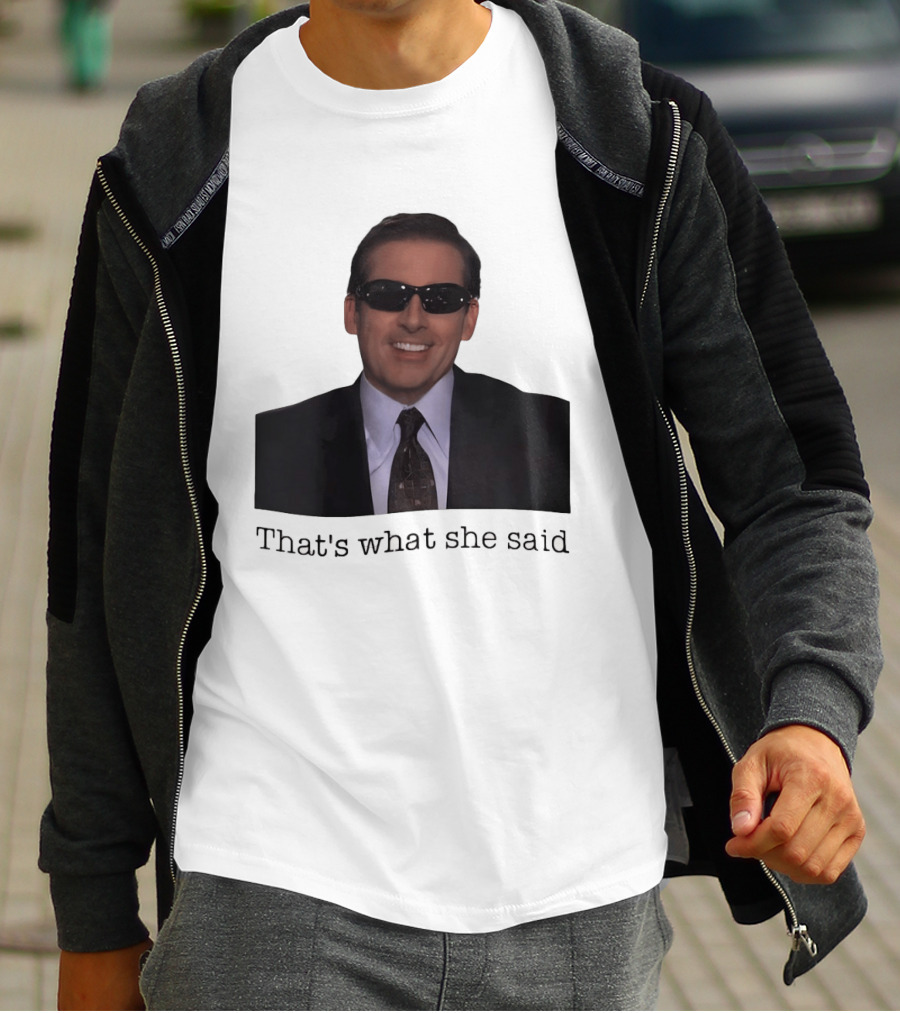 Michael Scott That's What She Said Sunglasses Suit T-Shirt